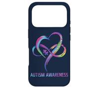 Carcasa para iPhone 17 Pro Love Needs No Words Autismo Concientización Puzzle Corazón Autismo