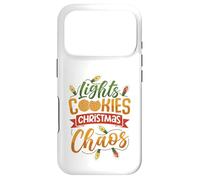 Carcasa para iPhone 17 Pro Luces, Galletas, Caos Navideño