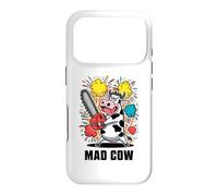 Carcasa para iPhone 17 Pro Mad Vaca Vaca Lleva una Motosierra. Caos Funny Chainsaw Crazy