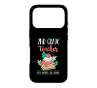 Carcasa para iPhone 17 Pro Maestro de Segundo Grado Enseña motivar Amor Inspirar Lema Escolar