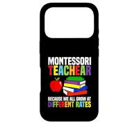 Carcasa para iPhone 17 Pro Maestro Montessori enseña Porque Todos crecemos