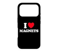 Carcasa para iPhone 17 Pro Magnet Heart Funny Magnetic Science BOT Tech Ventilador de magnetismo