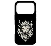 Carcasa para iPhone 17 Pro Majestic Lion Tribal Design Poderosa Cabeza de León Ojos Rojos