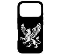 Carcasa para iPhone 17 Pro Majestuoso Griffin con alas Fierce Mythic Beast Line Art
