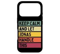 Carcasa para iPhone 17 Pro Mantén la Calma y Deja Que Jonas se encargue de Esta Divertida Cita Retro