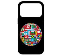 Carcasa para iPhone 17 Pro Mapa del Mundo con Banderas de países del Mundo, geografía de viajeros