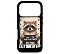 Carcasa para iPhone 17 Pro Mapache Mugshot culpable de Caos Nocturno Mejor Hora del día