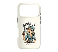 Carcasa para iPhone 17 Pro Marfa TX USA Cowgirl con diseño de Pistola Estilo Occidental