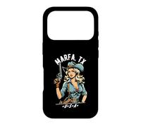 Carcasa para iPhone 17 Pro Marfa TX USA Cowgirl con diseño de Pistola Estilo Occidental