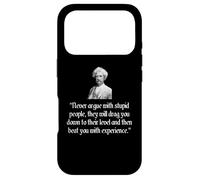Carcasa para iPhone 17 Pro Mark Twain Camisa Mark Never Argue with Stupid People Quote