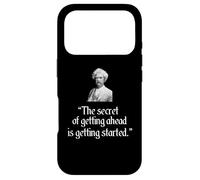 Carcasa para iPhone 17 Pro Mark Twain - Camiseta con Frase The Secret of Getting Ahead