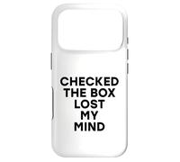 Carcasa para iPhone 17 Pro Marqué la casilla Perdió mi Mente Divertido Voto Electoral demócrata