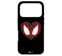 Carcasa para iPhone 17 Pro Marvel Spider-Man Miles Morales - Máscara de corazón para el día de San Valentín