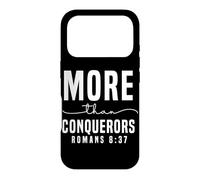 Carcasa para iPhone 17 Pro Más Que Vencedores Romanos 8:37 Diseño Motivacional