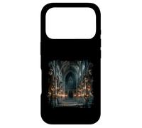 Carcasa para iPhone 17 Pro Máscaras góticas Salón Oscuro Mascarada Catedral Escena Diseño
