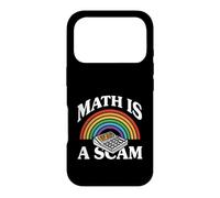 Carcasa para iPhone 17 Pro Math Is A Scam Retro Rainbow Exploding Calculator Sarcasm