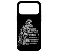 Carcasa para iPhone 17 Pro MAX 2 Corinthians 10:4 Weapons of Warfare Mighty God Bible Verse