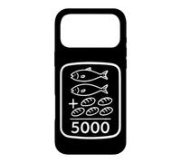 Carcasa para iPhone 17 Pro MAX 2 Peces 5 panes Jesús alimenta 5000 versículos bíblicos Cristianos