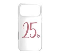 Carcasa para iPhone 17 Pro MAX 25 cumpleaños, para Mujeres, veinticinco número 25 años