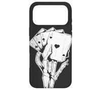 Carcasa para iPhone 17 Pro MAX 4 Ases Poker Mano Esqueleto Dedos