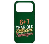 Carcasa para iPhone 17 Pro MAX 6 7 Meme Diseño de cumpleaños número 13 Ahora Soy Oficialmente un Adolescente