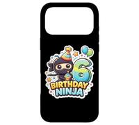 Carcasa para iPhone 17 Pro MAX 6 años cumpleaños Ninja Boys Six 6th Sexto Kids Party Cute