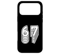 Carcasa para iPhone 17 Pro MAX 67 Número 3D apilado Miminalismo Gráfico Diseño Simple
