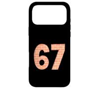 Carcasa para iPhone 17 Pro MAX 67 Tema de construcción de Ladrillos Gráfico de números en