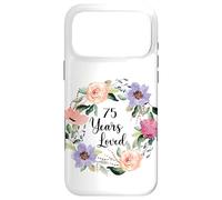 Carcasa para iPhone 17 Pro MAX 75 Years Loved 75th Birthday Floral 75 Years Loved Women