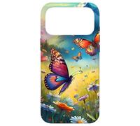 Carcasa para iPhone 17 Pro MAX a Bunch of Butterflies Playing surrounds of Daisy Flowers