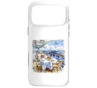 Carcasa para iPhone 17 Pro MAX Acuarela Cubierta de Crucero Comedor Vista del Velero