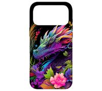 Carcasa para iPhone 17 Pro MAX Acuarela Dragón Flores Hermoso Arte Colorido Gráfico