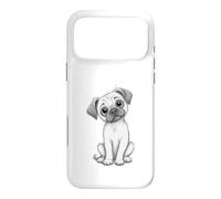 Carcasa para iPhone 17 Pro MAX Adorable Perro Carlino Cachorro Bosquejo Lindo Perro Animal ilustración