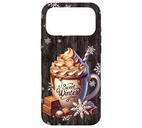 Carcasa para iPhone 17 Pro MAX Aesthetic Winter Decor with Toffee Hot Cocoa Cute Snowflake