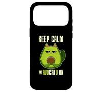 Carcasa para iPhone 17 Pro MAX Aguacate Keep Calm and Aguacate On Cat