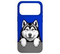 Carcasa para iPhone 17 Pro MAX Alaskan Malamute Divertido Peeking Pocket Puppy Dog Lover