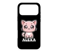 Carcasa para iPhone 17 Pro MAX Alexa - Lindo diseño de Gatito para niñas con Nombre Alexa
