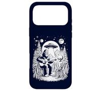 Carcasa para iPhone 17 Pro MAX Alien UFO Bigfoot Meetup, Bigfoot Tocando la Guitarra en el Bosque