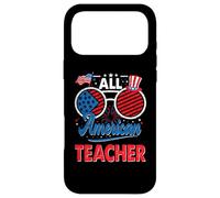 Carcasa para iPhone 17 Pro MAX All American Teacher American Flag Sunglasses 4th of July
