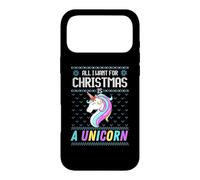 Carcasa para iPhone 17 Pro MAX All I Want For Christmas Is A Unicorn Ugly Sweater Christmas Fun
