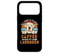 Carcasa para iPhone 17 Pro MAX All I Want Is To Drink Coffee and Pet My Dog Labrador Puppy