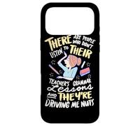 Carcasa para iPhone 17 Pro MAX Allí Están Divertidos Profesor de Inglés Gramática Policía