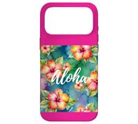 Carcasa para iPhone 17 Pro MAX Aloha Hibiscus Flowers oahu maui Kauai Live pono Luna de Miel