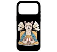 Carcasa para iPhone 17 Pro MAX Alpaca Feliz con Palomitas de maíz Diseño de Animales