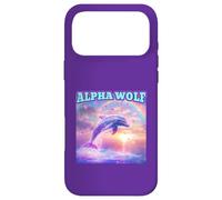 Carcasa para iPhone 17 Pro MAX Alpha Wolf (Divertido gráfico arcoíris de delfín)