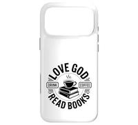 Carcasa para iPhone 17 Pro MAX ¡Ama a Dios, Bebe café, Lee Libros!