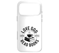Carcasa para iPhone 17 Pro MAX ¡Ama a Dios, Bebe café, Lee Libros!