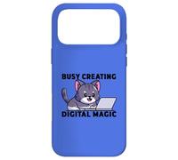 Carcasa para iPhone 17 Pro MAX Amante de los Gatos Ocupado creando programación mágica