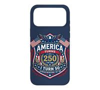 Carcasa para iPhone 17 Pro MAX America Turns 250 I Turn 50 Since 50th Birthday Emblem