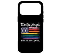 Carcasa para iPhone 17 Pro MAX American Flag Gay Pride Month We The People Means Everyone